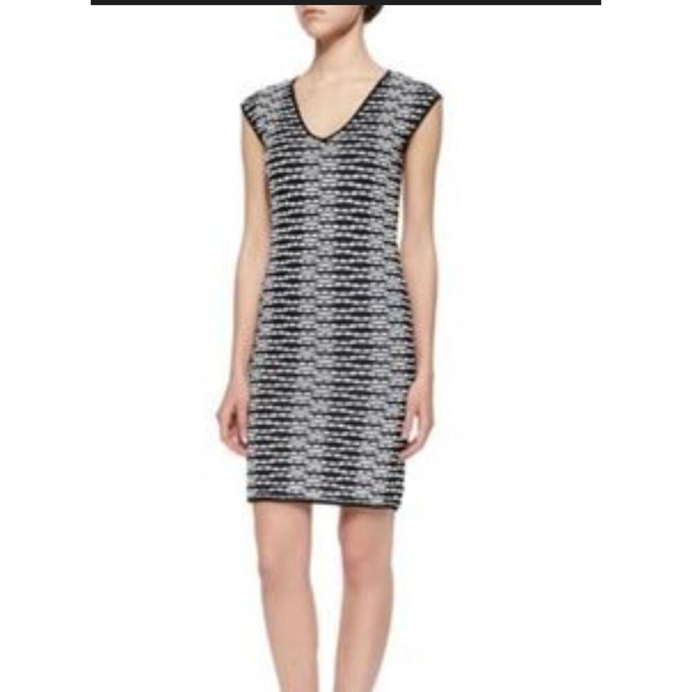 Missoni Black White Crochet Knit Cotton Blend Mini Dress IT 42 US 6